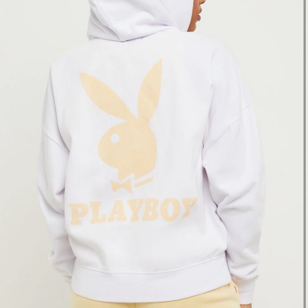 white playboy hoodie